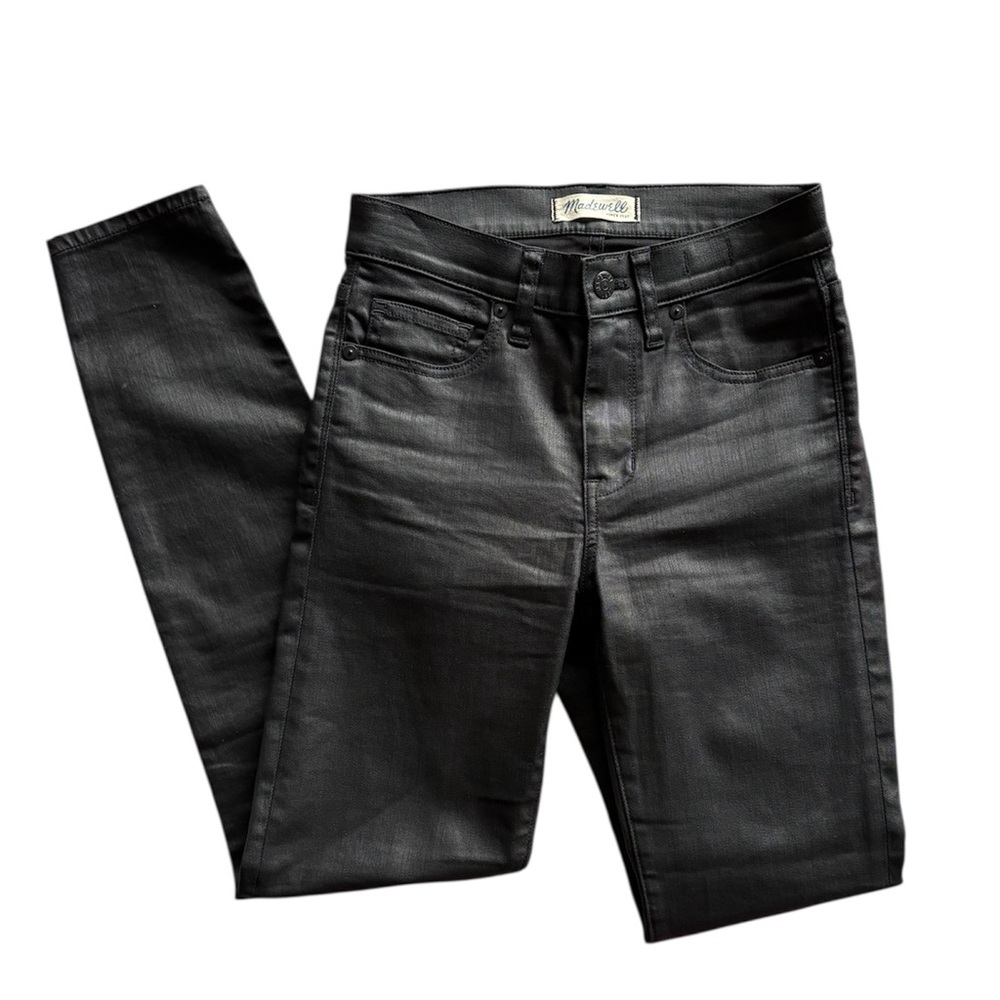 Madewell High-Riser Skinny Coated Jeans Black Size 25 - Picture 9 of 9
